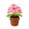Wrapables Crochet Artificial Flowers, Knitted Potted Plants For Home and Office Decoration, Forget Me Not Pink